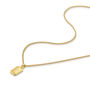 Ingot Tag Men's Necklace 18 K Gold Plated Solid Silver, thumbnail 2 of 5