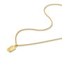 Ingot Tag Men's Necklace 18 K Gold Plated Solid Silver, thumbnail 2 of 7