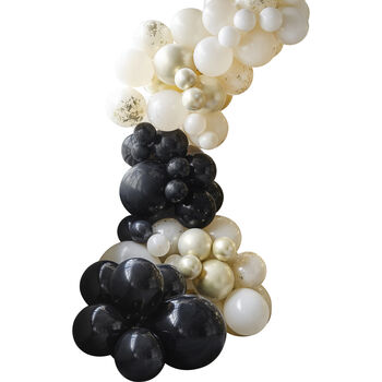 Black, Nude And Champagne Gold Balloon Arch, 3 of 4
