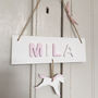 Personalised Name Sign Door Plaque With Unicorn, thumbnail 3 of 5