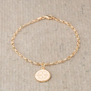 Gold Plated Rich Tea Biscuit Bracelet, 2 of 7
