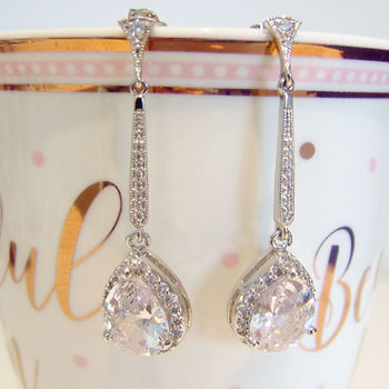 Vintage Style Cubic Zirconia Earring, 2 of 4