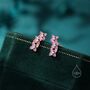 Sterling Silver Hand Painted Enamel Hydrangea Flower Bouquet Stud Earrings, thumbnail 5 of 11