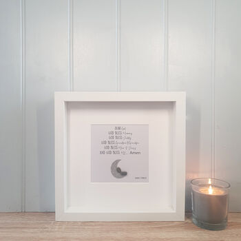 Personalised Child's Prayer Pebble People Box Frame, 2 of 2