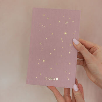 Starry Lined Notebook/ Personalised Notebook/Gift, 8 of 10