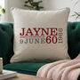 Personalised 60th Birthday Cushion, thumbnail 1 of 8