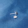 Small 4 Mm Black Studs Earrings, Onyx Stone Studs, thumbnail 5 of 7