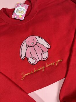 Some Bunny Loves You Embroidered Sweatshirt, 6 of 10