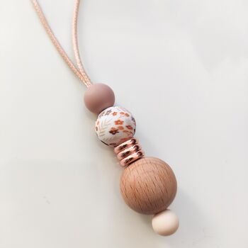 Autumn Floral Weight Breastfeeding And Teething Pendant, 2 of 3