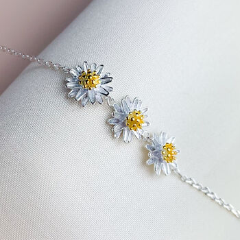 Sterling Silver Daisy Chain Anklet, 4 of 6