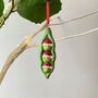 Ceramic Peas In A Pod Christmas Decoration, thumbnail 5 of 7