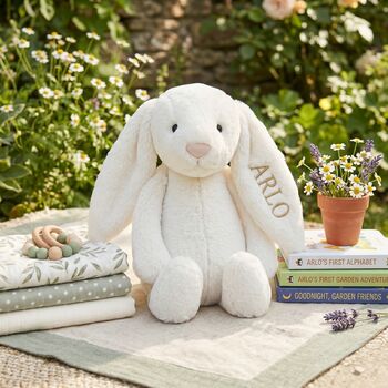 Personalised Bunny Soft Toy – Gift For Baby | Plushie, 2 of 9