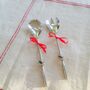 Large Twisted Silver Salad Servers ~ Boxed, thumbnail 3 of 7