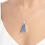 Gift For Teacher Initial Pendant Necklace With Real Flowers, thumbnail 1 of 12