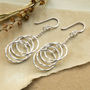 Sterling Silver Dangly Chain And Twisted Hoops Earrings, thumbnail 1 of 4