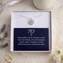 70th Birthday Sterling Silver Seven Ring Pendant Necklace, thumbnail 5 of 6
