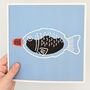 Soy Sauce Fish Print 16.5cm X 16.5cm, Japanese Prints, thumbnail 2 of 10