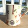 Tankard Mug In Secret Woodland Animals Patchwork Design, thumbnail 7 of 8