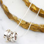 Personalised Silver And Gold Ball Scroll Necklace, thumbnail 5 of 10