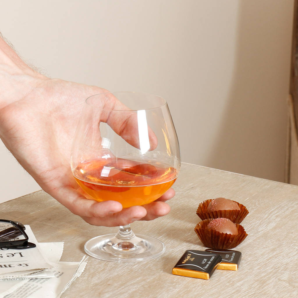 two classic cognac glasses with gift box by dibor