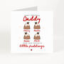 Personalised Christmas Card For Daddy Little Pudding Design, thumbnail 4 of 7
