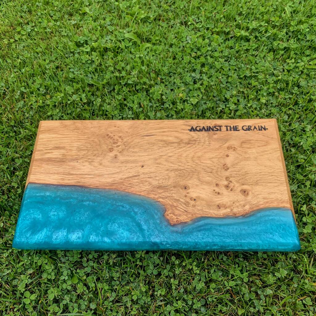 Wood And Resin Chopping Board By Against The Grain