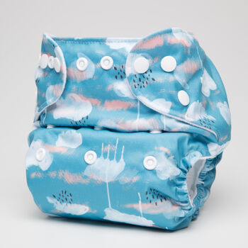 'Fluffy Clouds' Modern Cloth Nappy By Pēpi Collection, 2 of 12