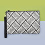 Tile Print Leather Clutch Bag, thumbnail 1 of 5