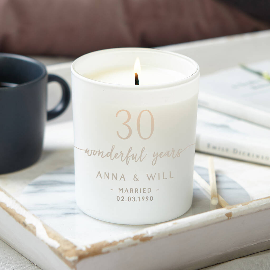 Personalised Couple's Anniversary Candle, 1 of 11