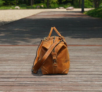 Classic Traveller Genuine Leather Holdall, 3 of 8