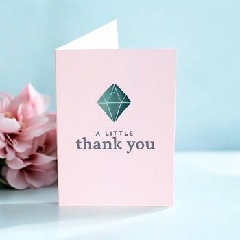 Thank You Card Geometric Gem Design, 2 of 2