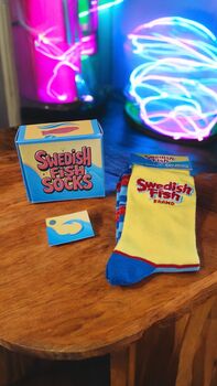 Swedish Fish Socks Gift Set – One Size Handcrafted Box, 5 of 7