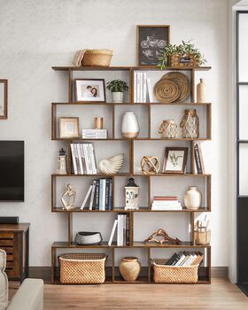 Six Tier Bookshelf Room Divider Modern Storage Unit, 3 of 8