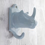 Dog, Horse And Rhino White, Grey Ceramic Wall Coat Hook, thumbnail 7 of 7