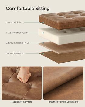 Foldable Storage Ottoman For Living Room And Bedroom, 2 of 10