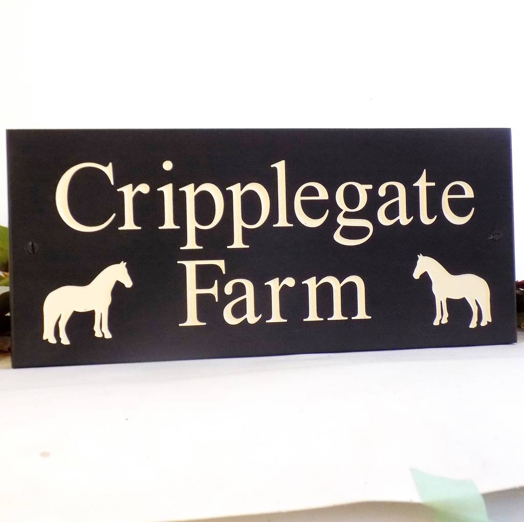 Personalised Slate House Sign By England Signs 