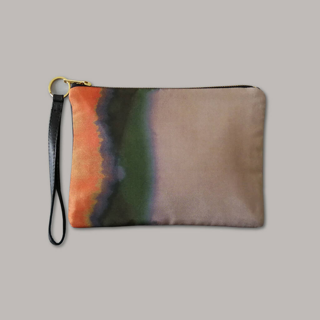 Dip Dye Silk And Leather Bag By Scene in Prints | notonthehighstreet.com