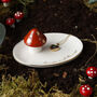 Snuggle Season Ceramic Toadstool Ring Dish, thumbnail 1 of 5