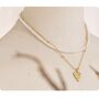 Monaco D’or Gold Pearl Crystal Love Blossom Coin Gift Necklace, thumbnail 3 of 4