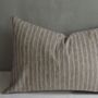 Charcoal Stripe Linen Scatter Cushion, thumbnail 2 of 6