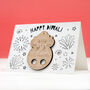 Diwali Ganesha Finger Puppet And Colouring In Card, thumbnail 3 of 4