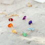 Gold Plate Seven Chakra Raw Crystal Bracelet, thumbnail 1 of 4