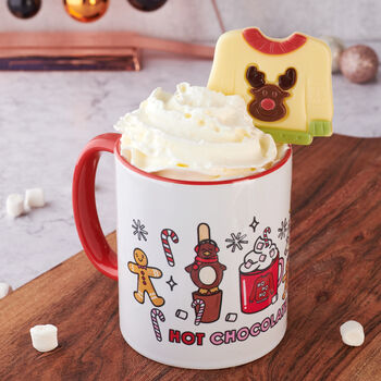 Caramelised White Christmas Jumper Hot Chocolate Spoon, 2 of 2