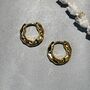 Scrunchie Gold Hoops, thumbnail 1 of 3