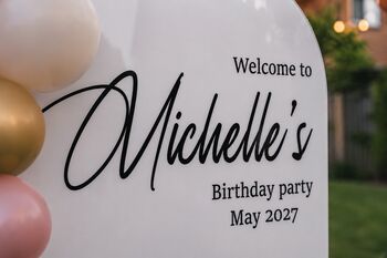 Personalised Birthday Welcome Sign Vinyl Decal, 4 of 13