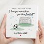Personalised Football Fathers Day Card For Dad, thumbnail 1 of 7