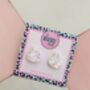 Dumpling Glitter Resin Studs / Dim Sum Lover Gift / Novelty Food Jewellery / Fun Accessories, thumbnail 2 of 4