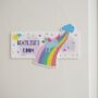 Personalised Girl's Unicorn Bedroom Door Sign Plaque, thumbnail 2 of 4