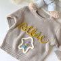 Personalised Kids’ Cotton Jumper With Name And Gingerbread Man Hand Felted, thumbnail 5 of 5