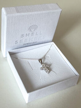 Sterling Silver Moissanite Cross Necklace, 3 of 6